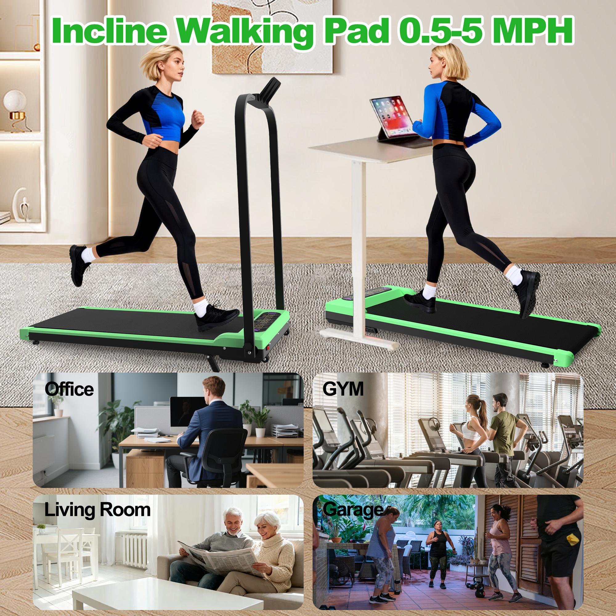 【KINMAC】Foldable Treadmill with Handle Bar & Incline 2 in 1 Upgrade Portable Under Desk Walking Pad Vibration Pad Remote Control for Home Office Small Spaces 【KINMAC】Foldable Treadmill with Handle Bar & Incline 2 in 1 Upgrade Portable Under Desk Walking Pad Vibration Pad Remote Control for Home Office Small Spaces