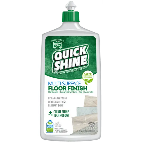 Quick Shine Acabado de Piso Multisuperficie Fórmula sin Pfas, Esmalte de Piso Doméstico Multiuso, 27 oz