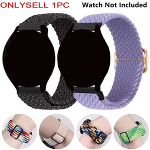 Nylon Braided Watch Band (Band Only), Replacement Watch Band for Samsung Galaxy Watch 4 5 6 7 44mm 40mm 6Classic 43/20mm 47mm 22mm, Smartwatch Strap, Smart Watch Accessories, Wearable