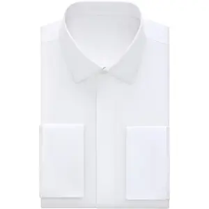 Men's Dress Shirt Stretch Tuxedo Shirt Cutaway Collar Long Sleeve French Cuffs Solid