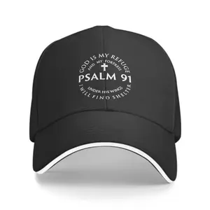 1pc of a Psalm 91 Themed Baseball Cap, Adjustable And Suitable for Both Men And Women.This Truck Driver'S Hat Makes a Perfect Gift Option