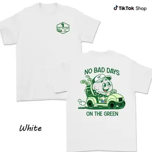 No Bad Days On The Green Shirt For Men For Women, Funny Vintage Golf Shirt, Cotton Menswear Apparel, Breathable Unisex Top, Oversized Clubhouse Style