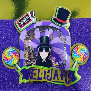 Charlie & the chocolate factory light up and shaker cake topper.