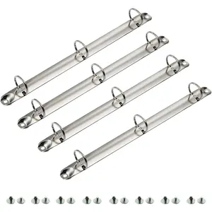 4 Pack Letter Size Ring Binder Mechanism, Metal 3 Ring Binders Ring Replacement Kit, Loose Leaf Binding Spines Combs for Organizers DIY Planners()