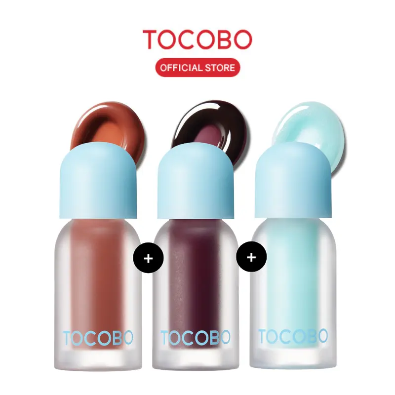 [TOCOBO Official] Best Hit Juicy Berry Plumping Lip Oil Trio |  Hydrating Glossy Volumizing Tint, Lip Stain Set Cherry Lipgloss Lipstick Makeup