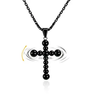 Rotating Cross Stress-Relieving Necklace - Anxiety-Easing Fashion Cross Necklace, Birthday Gift, Fathers Gift, Couple Gifts, Titanium Steel Necklace