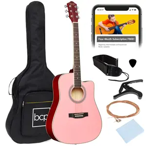Best Choice Products 41in Full Size Beginner Acoustic Guitar Set with Case, Strap, Capo, Strings Best Choice Products 41in Full Size Beginner Acoustic Guitar Set with Case, Strap, Capo, Strings