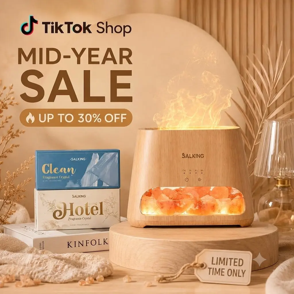 【TikTok Shop Weekly Deals】TikTok Shop Weekly Deals | 2-in-1 Himalayan Salt Lamp Diffuser, 150ml Ultrasonic Cool Mist Humidifier, Essential Oil Aroma Diffuser with Warm Ambient Light, Ideal for Bathroom Kitchen Bedroom, Perfect Gift