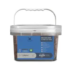Screws 1000 count #8 x 3 Square Drive, Exterior Grade, Brown Ruspert Coating, 3 inch  Purpose Deck Screws, 2" S2 bits Included - DK659046
