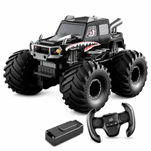 Q215 2.4GHz Remote Control Amphibious Off-Road Car, 4WD RC Monster Truck with High/Low Speed Shift, One-Key Stunt Demo, Spin & Drift, 7.5cm Rubber Tires, 3.7V Modular Battery, Ideal Birthday & Children's Day Gift for Kids