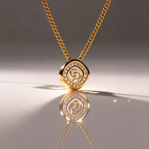 Pre-owned Dior Light Luxury Micro Paved Rhombus CD Diamond Necklace D04 for Women