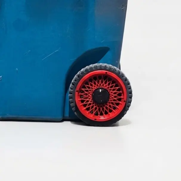 Red and Black Diamond Edition Home Care Waste & Recycling Bin, Outdoor Dustbin for Home Supplies Use