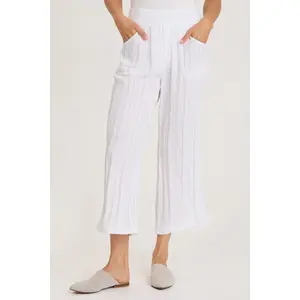 Carruth Textured Stripe Flared Leg Crop