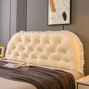 Vintage Ruffled Cushion Pillow, Soft Padding, Comfortable Backrest, Bedroom Home Decor, Suitable for Sofa, Bed, Tatami, Various Sizes