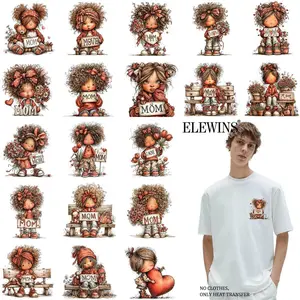 36 pieces Happy Mother's Day foil heat transfers, DTF transfers with foil. Perfect for T-shirts, hoodies, jeans, backpacks, and pillows, washable plastic transfer paper suitable for both men and women.