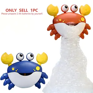 Electric Crab Bubble Machine, Bath Toy for Kids, Music Play, Unisex Baby Shower Gift, Perfect for Boys & Girls