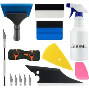 9 Pcs Vehicle Window Tint Application Tools Kit Glass Protective Film Installing Tool For Car Window Film,Auto Vinyl Wrap Installation Kit for Vinyl (9)