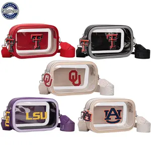NCAA Clear Bag for Stadium Events - Stadium Approved Crossbody Bag, Clear Stadium Bag for Concerts & Sports Events,Suitable for School, Travelling and Daily Use, 016