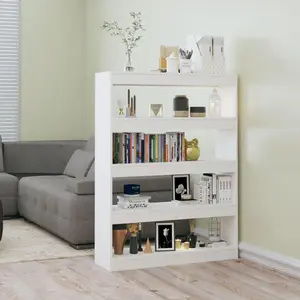 Book Cabinet/Room Divider High Gloss White 39.4"x11.8"x53.1"