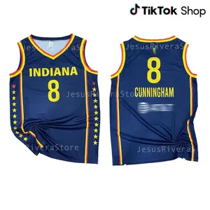 Sophie Cunningham Indiana Basketball Mesh Shirt - Unisex Sleeveless Jersey with Reinforced Binding & All-Over Sublimation Print