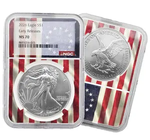 2026 Silver American Eagle MS70 NGC Early Releases Flagcore 2026 Silver American Eagle MS70 NGC Early Releases Flagcore