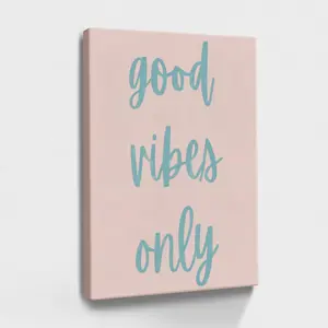 Pink Inspirational Wall Art, Motivational Quote, Minimalist Girl Apartment Artwork Cursive Writing, Simple Background, Text Design - Minimalist, Calligraphy, Minimalist, Typography Style, Wall Decor Poster for Room, Wood Framed Canvas Painting Photo Ornam