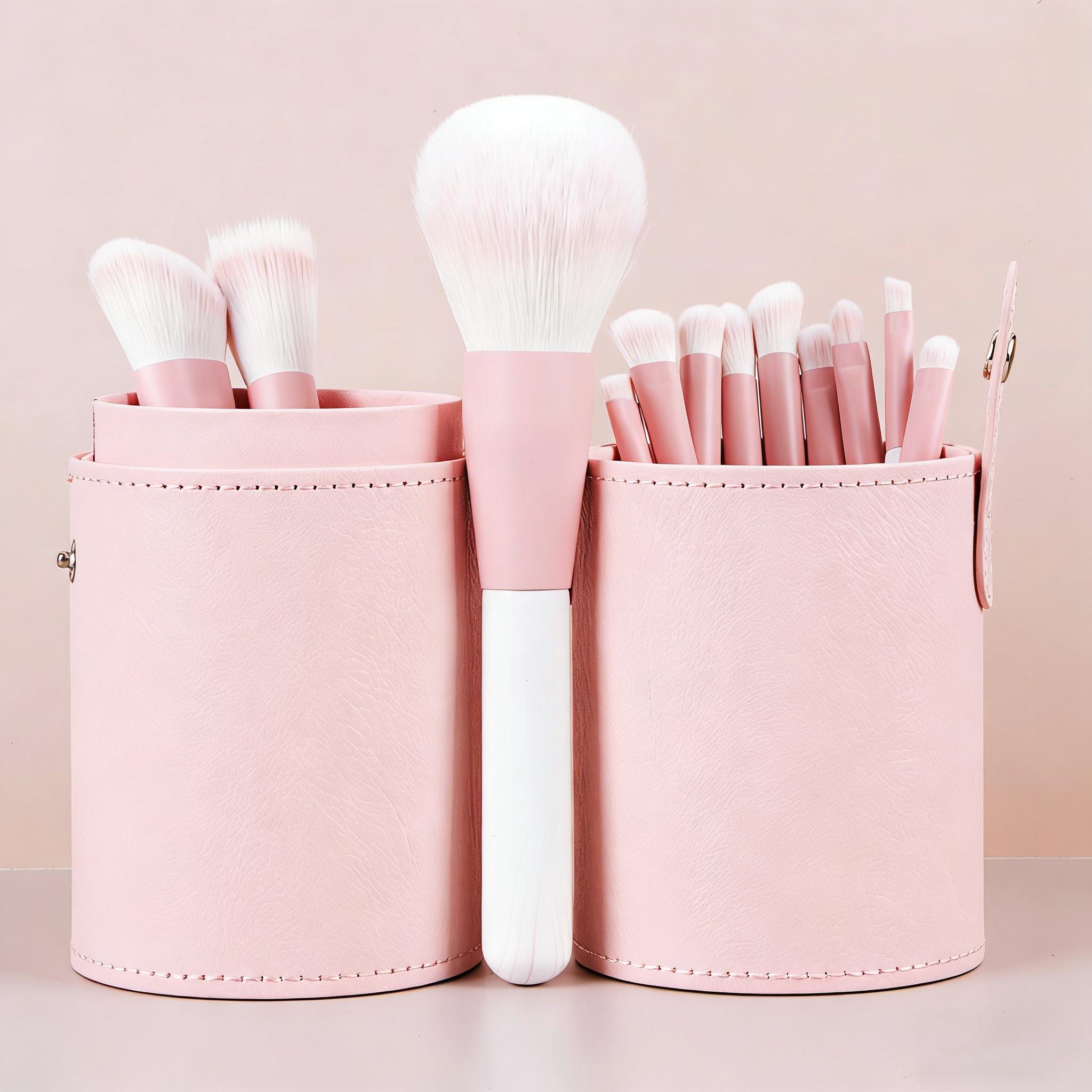 12Pcs Floral Sky Makeup Brush Set, Ultra Soft Bristles with Holder, Complete Beauty Brushes for Beginners