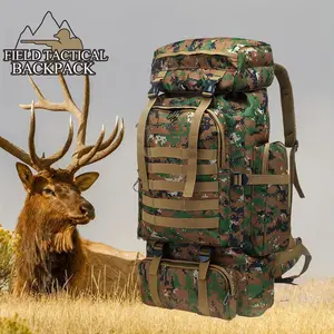 80L Men's Tactical Hiking Backpack - Heavy Duty Waterproof Camping Backpack, Multi-Day Hiking Backpack for Outdoor Adventures