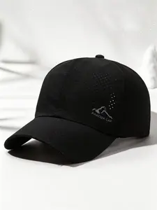 1pc simple breathable baseball cap-mountain pattern, quick-drying outdoor wind cap suitable for outdoor activities and sun protection, spring and autumn travel, beach vacation.