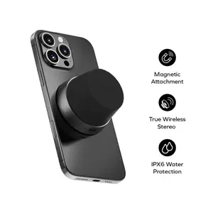 Magnetic Portable Wireless Speaker Portable Wireless Speaker, TWS Stereo Sync Phone Holder 360° Surround Sound Audio Smartphone speaker phone Mini Bluetooth Waterproof Shower Speaker