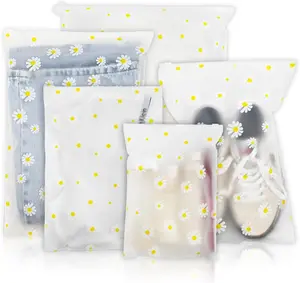 30 count Travel Storage Bags for Clothes, Clear  Bag Plastic Ziplock Bags,  Resealable Clothing Zipper Bags Luggage Organizer Pouch for Clothes, Towels, Shoes,  (5 Size)