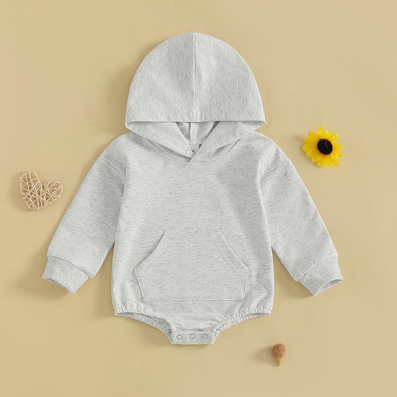 Baby Onesie Newborn Boy Girl Hooded Romper Long Sleeve Front Pocket Solid Color Bodysuit Infant Spring Fall Romper Toddler Outfit Cute Baby Onesie Newborn Boy Girl Hooded Romper Long Sleeve Front Pocket Solid Color Bodysuit Infant Spring Fall Romper Toddler Outfit Cute