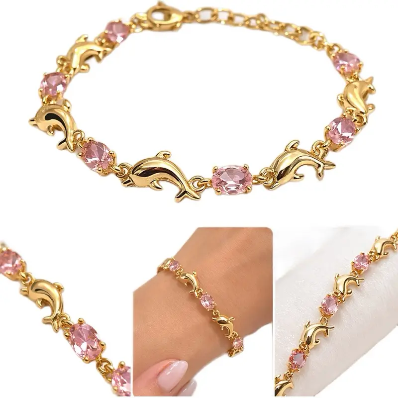 Women Adjustable Laminated Gold Bracelet