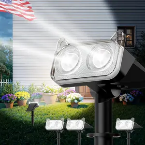 Solar Spot Lights Outdoor for Tree, Sign, Mailbox, Solar Lights Outdoor Waterproof, Bright Landscape Spotlights, Auto ON/Off, Dusk to Dawn Lighting for Yard Patio Garden Pathway, 4 Pack
