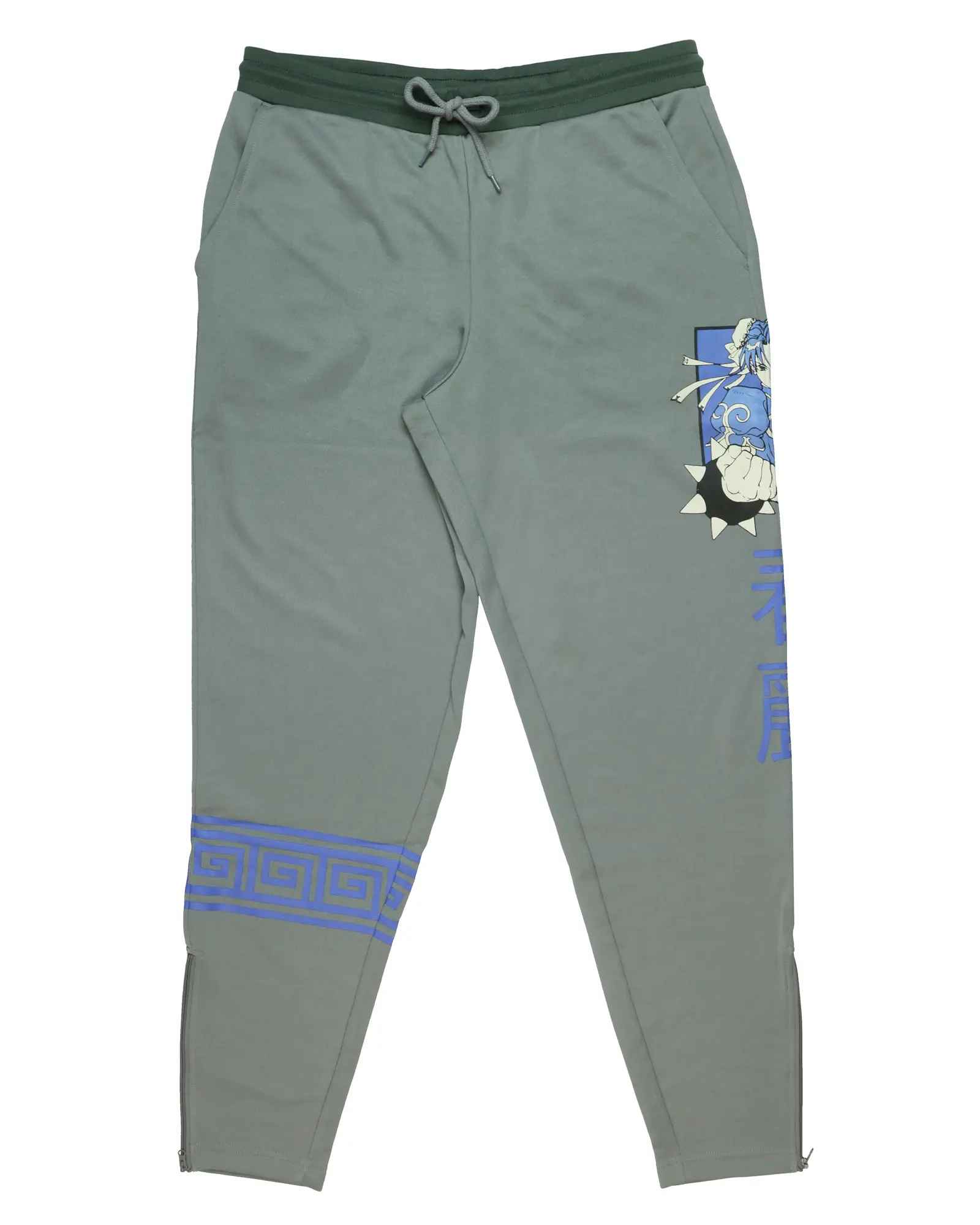 Street Fighter Pajamas Men's Chun-Li Design Adult Lounge Jogger Pants (X-Large)