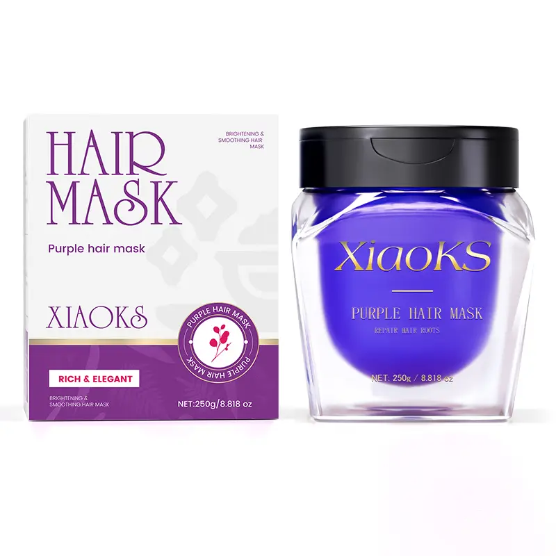 Xiaoks Purple Hair Mask with Amino Acids for Vibrant Purple Color and Versatile Hair Care 250g - Rich & Elegant Formula for Various Hair Types