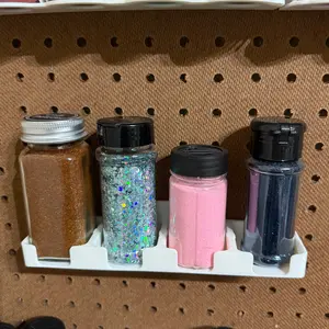 2.0 Glitter Bottle Holders for Standard Peg Board Organizer - Holds 4-84 Bottles