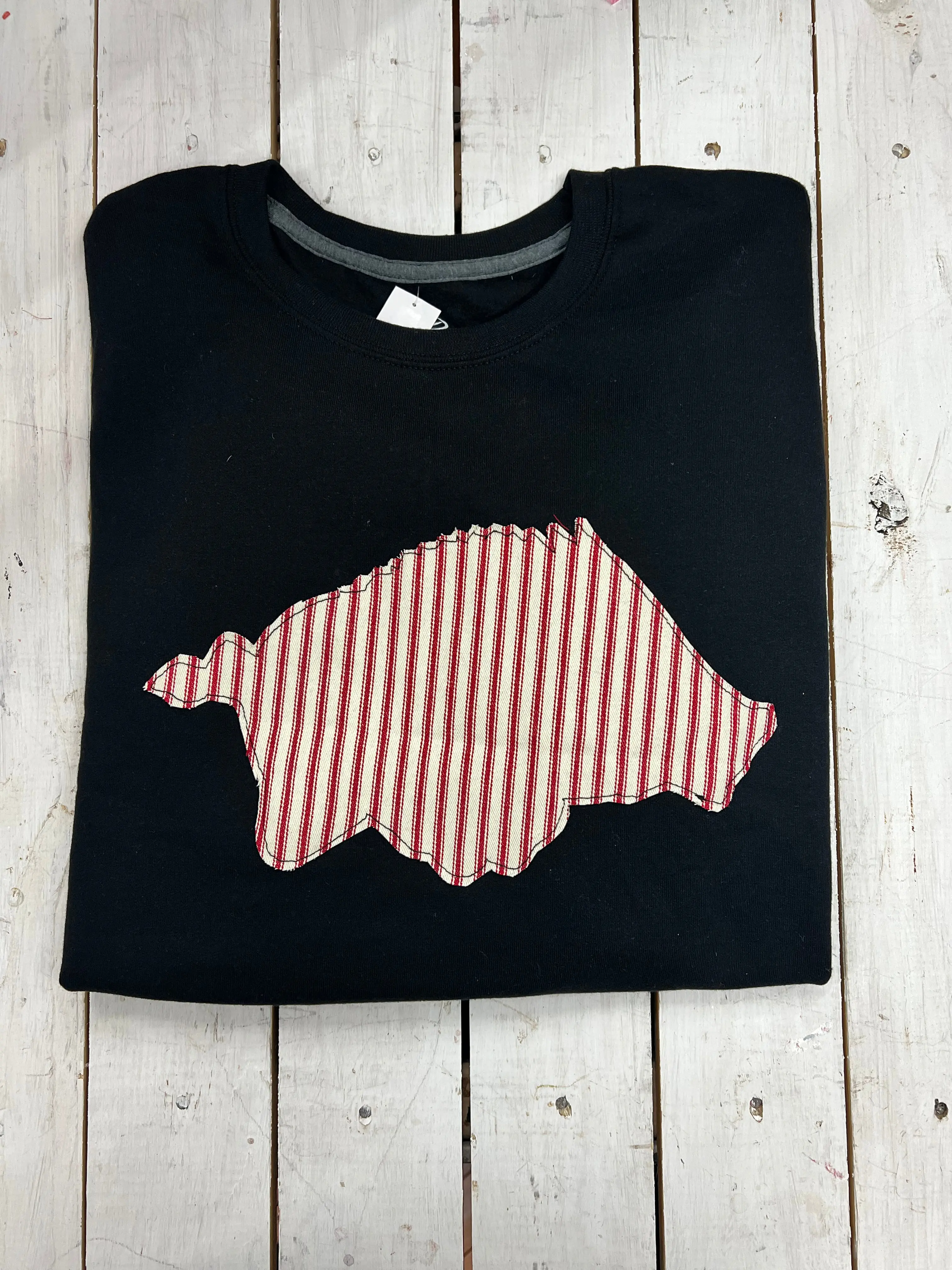 Stitched Razorback Sweatshirt - Black