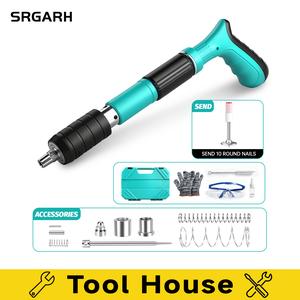 SRGARH Manual Mini Steel Nail Gun 5 Gears Power Adjustable Woodworking and decoration integrated air nailer with 10 Nails