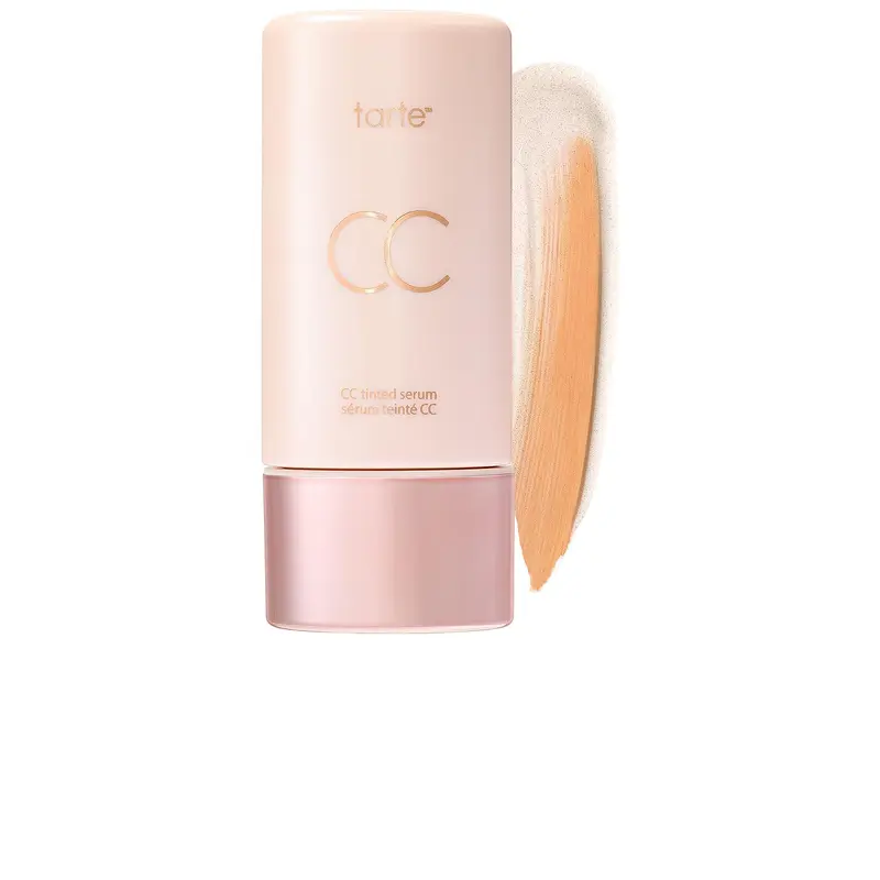 tarte CC Color-Correcting Tinted Serum - Tan Shade, 55ml Hyaluronic-Infused Lightweight Cosmetic, Vegan & Cruelty-Free, 16h Color Hold, Blendable Eye Brightener Concealer & Foundation for Natural Buildable Coverage
