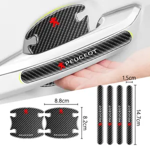 Car Door Handle Bowl Protective Stickers, Anti-Collision Strip for Peugeot Models, Durable Protection for Vehicle Handles