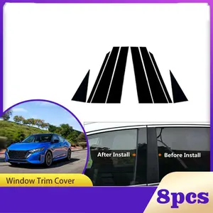 for Nissan Sentra Sylphy B18 2020-2023, 8pcs Car Window Trim Cover B C Column Pillar Posts Door Sticker Decal