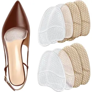 4Pairs Metatarsal Pads for Women, Ball of Foot Cushions, Heel Inserts, High Heel Comfort Pads , Anti Slip, Invisible Design (Clear+beige) - Home Improvement.