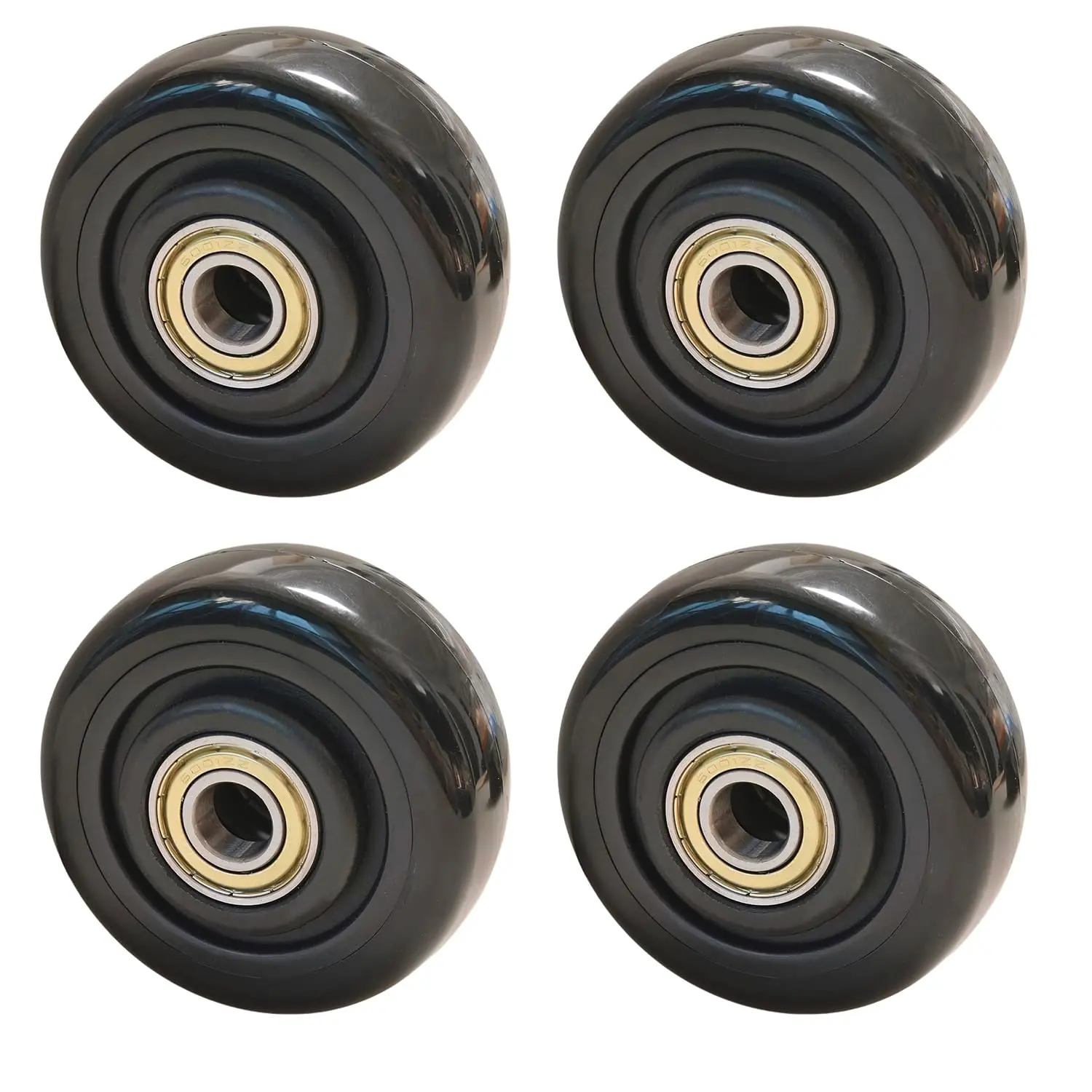 4 count 3" PU Caster Wheels Heavy-Duty Replacement Wheels for Platform , Snow Blowers & Grills 3/8" Axle, Smooth Rolling, Durable Transport Wheels
