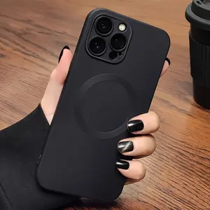 New Metallic Color Magnetic Wireless Charging apple Phone Case Compatible with Iphone 11/12/13/14/15/16 /17 Pro Max Plus, TPU Durable Shockproof Lens Protection Soft Cover, Aesthetic