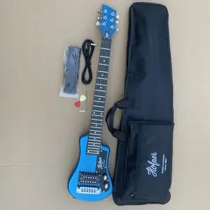 HOFNER HCT-SH-BK SHORTY CONTEMPORY SERIES TRAVEL Electric Guitar In Metallic Blue