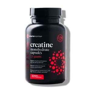 Smarter Nutrition Creatine Monohydrate Capsules with 2500mg (2.5g) Per Serving, Vegan Capsules - Pre & Post Workout Recovery Support, Promotes Muscle Mass &. Endurance - 60 Count