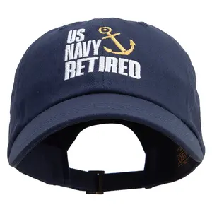 U.S. Navy Retired Unstructured Low Profile 6 panel Cotton Cap