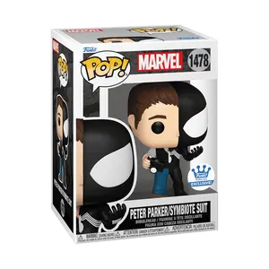 Funko Pop! Marvel - Peter Parker/Symbiote Suit (Common) #1478 Exclusive (Sticker may vary) Collectible Pop Vinyl Figure
