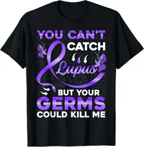 100% Cotton Lupus Awareness Lupus Fighter Lupus Warrior Lupus Support T-Shirt
